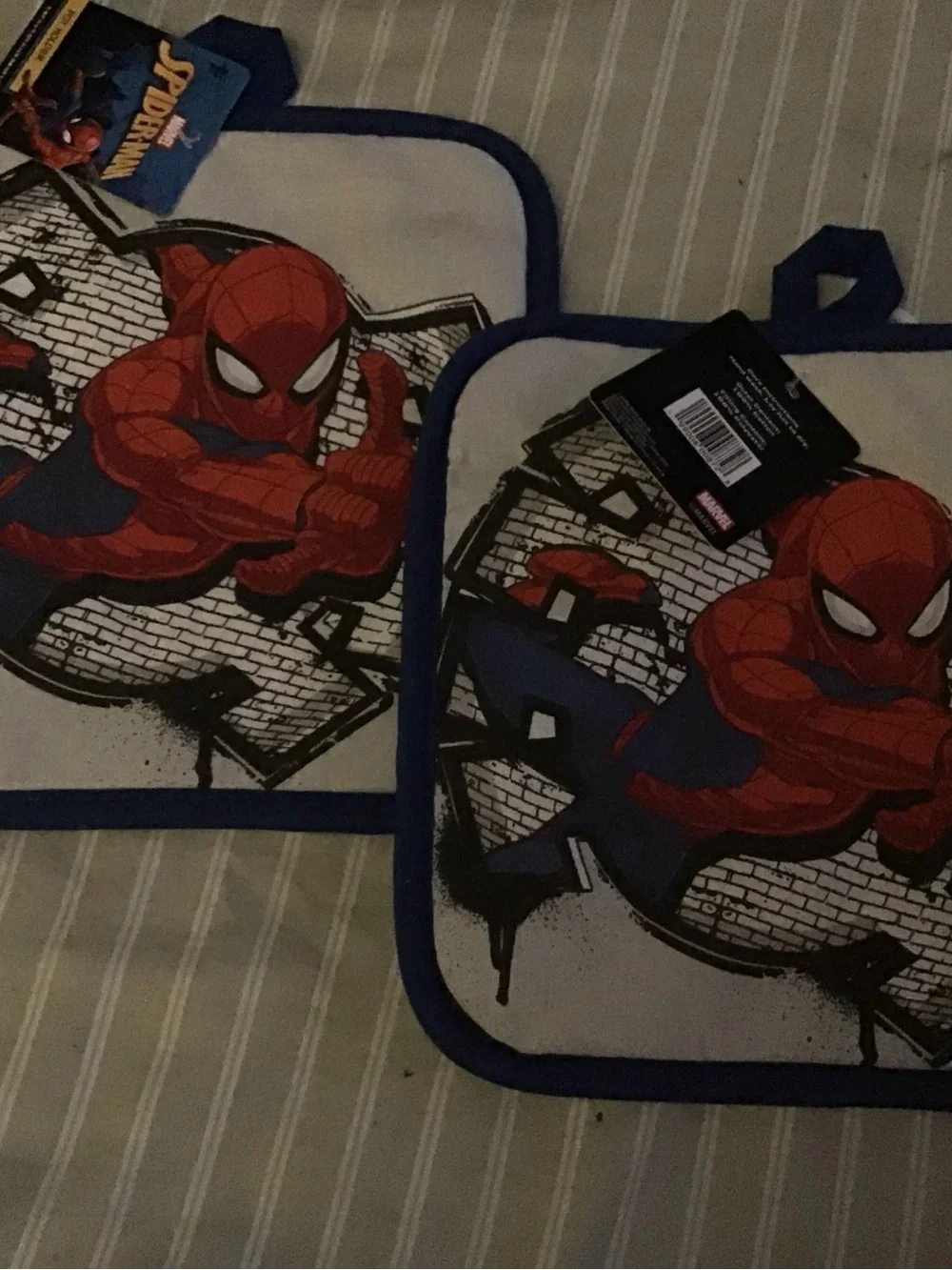 Marvel Spider-Man Pot Holders - Red, Blue, Black, White